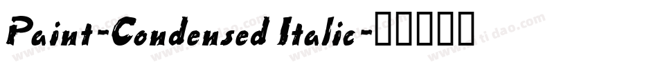 Paint-Condensed Italic字体转换